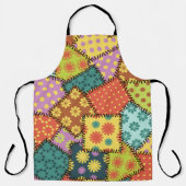 Eclectic Patchwork: Diverse Muster Mix Schürze (Vorderseite)