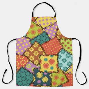 Eclectic Patchwork: Diverse Muster Mix Schürze