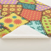 Eclectic Patchwork: Diverse Muster Mix Sherpadecke (3/4)