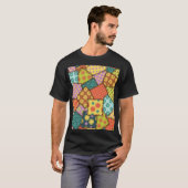 Eclectic Patchwork: Diverse Muster Mix T-Shirt (Vorne ganz)