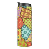 Eclectic Patchwork: Diverse Muster Mix Thermosbecher (Nach rechts gedreht)