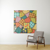 Eclectic Patchwork: Diverse Muster Mix Wandteppich (Beispiel)