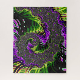 Eclectic Psychedelic Spiral Fraktal Abstrakt Art Puzzle