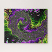 Eclectic Psychedelic Spiral Fraktal Abstrakt Art Puzzle (Horizontal)