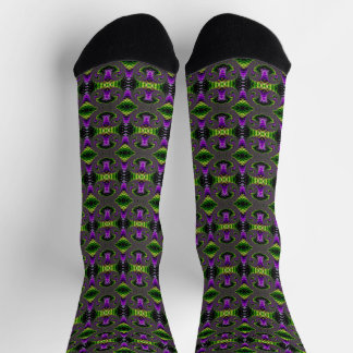 Eclectic Psychedelic Spiral Fraktal Abstrakt Art Socken