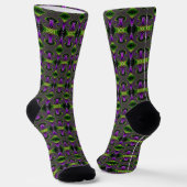 Eclectic Psychedelic Spiral Fraktal Abstrakt Art Socken (Gewinkelt)