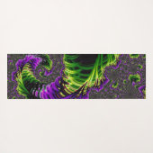Eclectic Psychedelic Spiral Fraktal Abstrakt Art Yogamatte (Rückseite (Horizontal))
