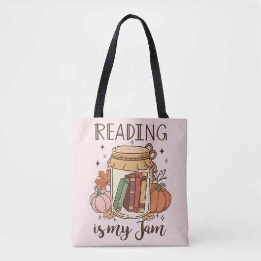 Eclectic Reading ist mein Jam Book Lover Fall Tasche (Vorderseite)