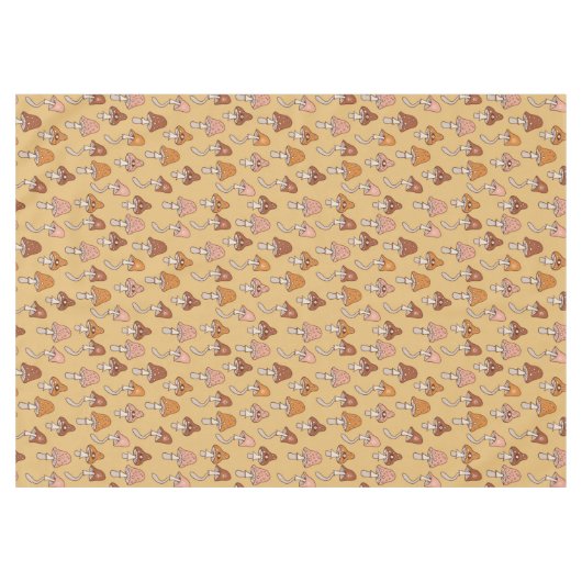 Eclectic Retro Tablecloth Warm Tones & Soft Hues Tischdecke (Vorderseite (Horizontal))