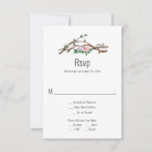 Eclectic Romance - Waldweg Wedding RSVP Karte (Vorderseite)