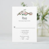 Eclectic Romance - Waldweg Wedding RSVP Karte (Stehend Vorderseite)