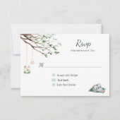 Eclectic Romance Woodland Wedding RSVP (Vorderseite)