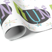 Eclectic RUN Runner thematisches Wrapping Paper Geschenkpapier (Rolleneckpunkt)