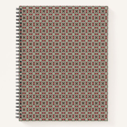 Eclectic Rustic Grungy Mutes Weihnachtsmuster Notizblock (Vorderseite)