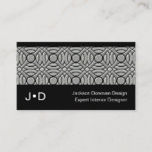 Eclectic Silver Luxury Metallic Steel Art Muster Visitenkarte (Vorderseite)