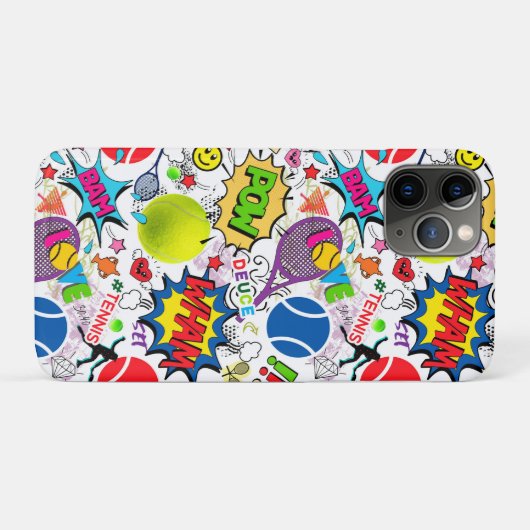 😍 🤩 Eclectic tennis 🎾 Muster  Case-Mate iPhone Hülle (Rückseite (Horizontal))