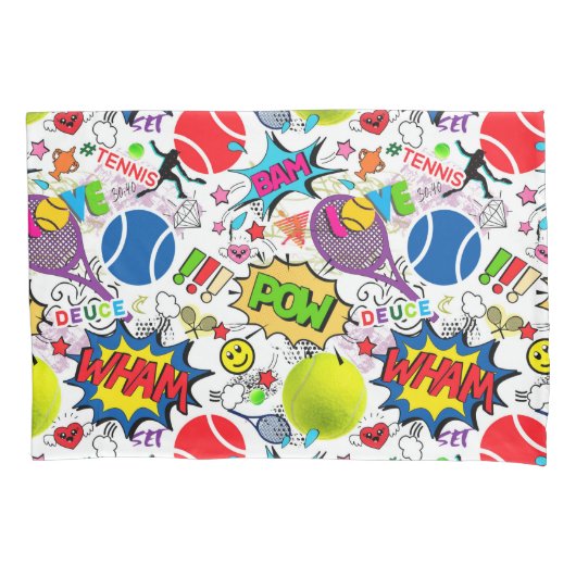😍 🤩 Eclectic tennis 🎾 Muster Kissenbezug (Vorderseite)