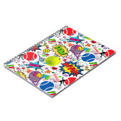 😍 🤩 Eclectic tennis 🎾 Muster Notizblock (Linke Seite)