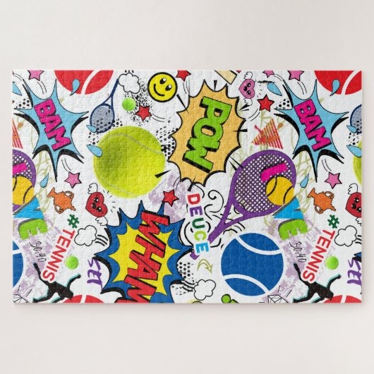 😍 🤩 Eclectic tennis 🎾 Muster Puzzle (Horizontal)