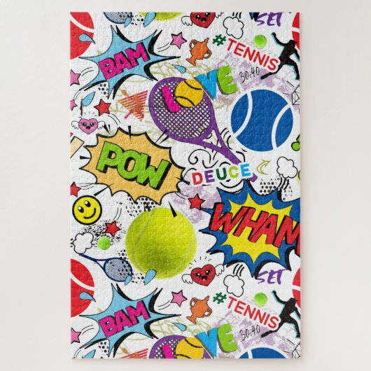 😍 🤩 Eclectic tennis 🎾 Muster Puzzle (Vertikal)