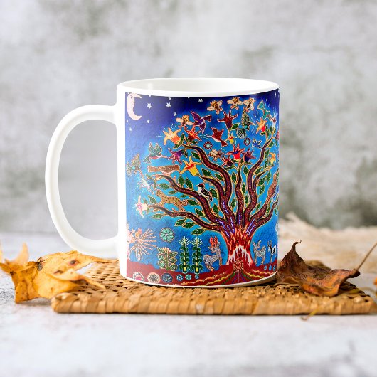 Eclectic Tree of Life Inspirational Blue Boho Tass Kaffeetasse
