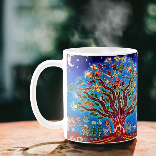 Eclectic Tree of Life Inspirational Blue Boho Tass Kaffeetasse