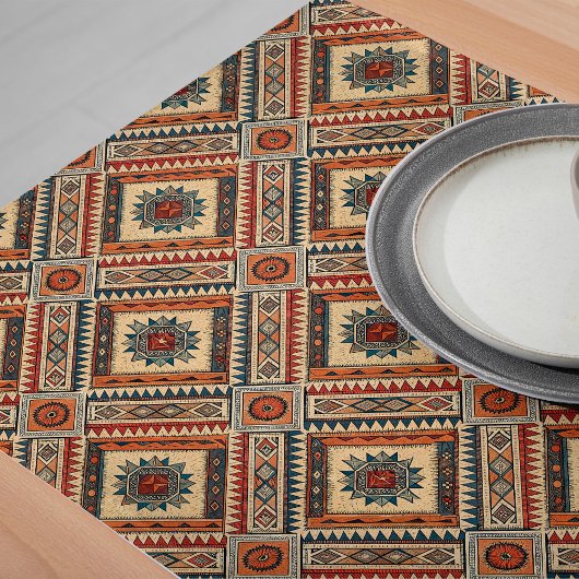 Eclectic Tribal Print Table Runner Global Inspirie Großer Tischläufer