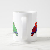 Eclectus Papageien in der Liebe Jumbo-Tasse (Rückseite)