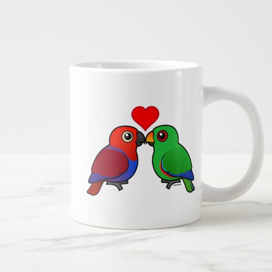 Eclectus Papageien in der Liebe Jumbo-Tasse (Rechts)