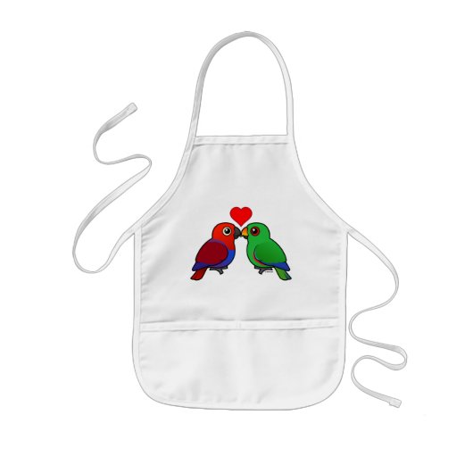 Eclectus Papageien in der Liebe Kinderschürze (Vorne)