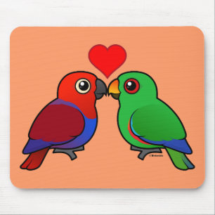 Eclectus Papageien in der Liebe Mousepad