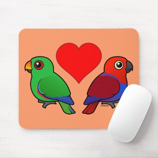 Eclectus Papageien-Liebe Mousepad (Mit Mouse)
