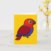 Eclectus Papageienfrau Karte (Gelbe Blume)