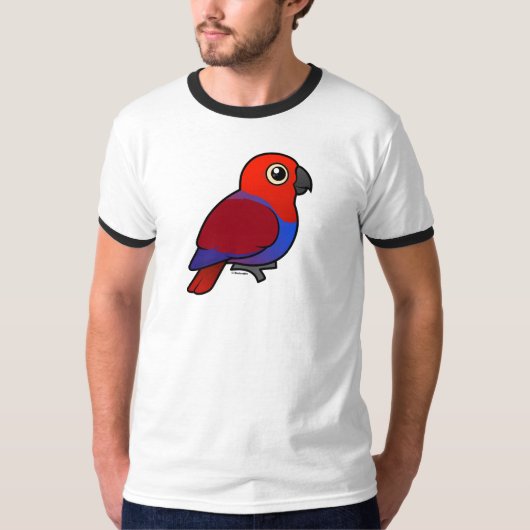 Eclectus Papageienfrau T-Shirt (Vorderseite)