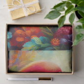 Eclectus Parrot Farbige Blume Decoupage Seidenpapier (Geschenk)