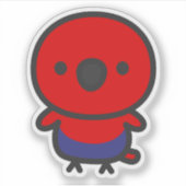 Eclectus Parrot / Female Aufkleber (Vorderseite)