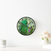 Eclectus Parrot Male Runde Wanduhr (Zuhause)