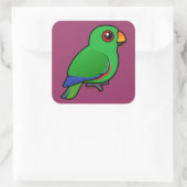 Eclectus Parrot Quadratischer Aufkleber (Tasche)