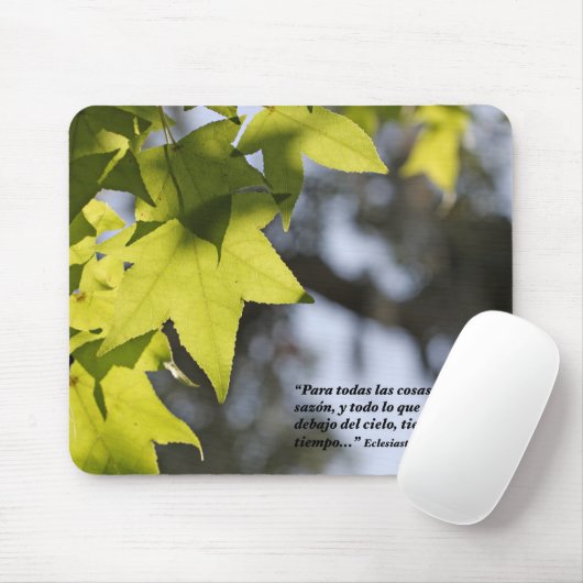 Eclesiastes 3:1betrug Hojas Mousepad (Mit Mouse)