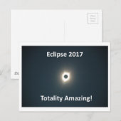 Eclipse 2017 - Totality Phantastisch - Original Pi Postkarte (Vorne/Hinten)