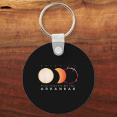 Eclipse 2024 Arkansas Total Eclipse Astronomie Gra Schlüsselanhänger (Vorderseite)