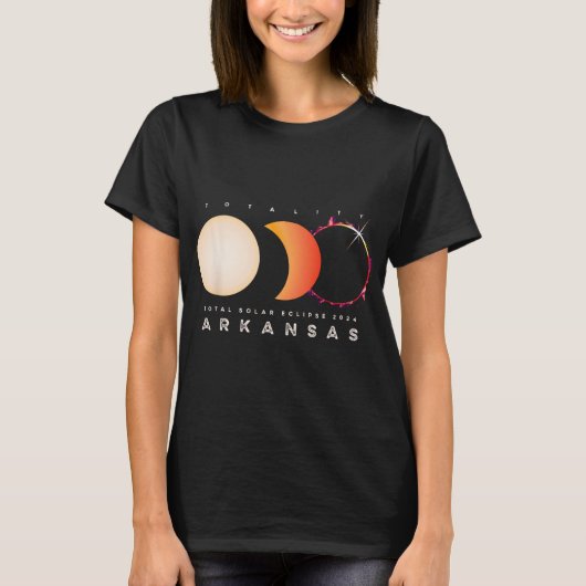 Eclipse 2024 Arkansas Total Eclipse Astronomie Gra T-Shirt (Vorderseite)