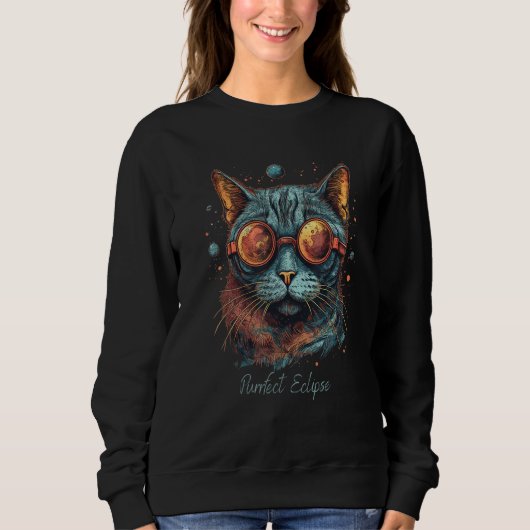 Eclipse 2024 Design Purrfect Eclipse Cat Sweatshirt (Vorderseite)