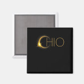 Eclipse 2024 Eclipse Solar Eclipse Ohio Magnet (Vorderseite/Rückseite)