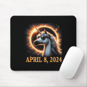 Eclipse 2024 Einhorn mit Solarglas Mousepad (Mit Mouse)