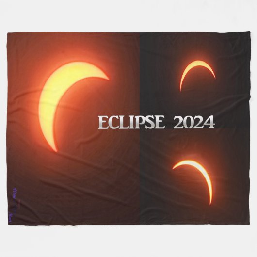 Eclipse 2024 fleecedecke (Vorderseite (Horizontal))