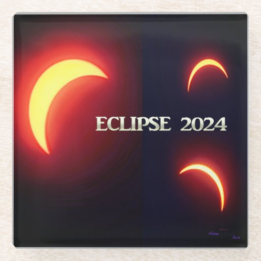 Eclipse 2024 glasuntersetzer (Vorderseite)