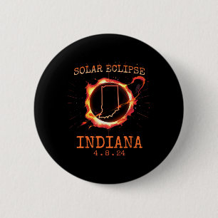 Eclipse 2024 Indiana Staat Totality Usa Path Souve Button