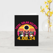 Eclipse 2024 Insgesamt Eclipse 8. April 2024 Cat G Karte (Gelbe Blume)
