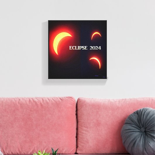 Eclipse 2024 leinwanddruck (Insitu (Wohnzimmer))